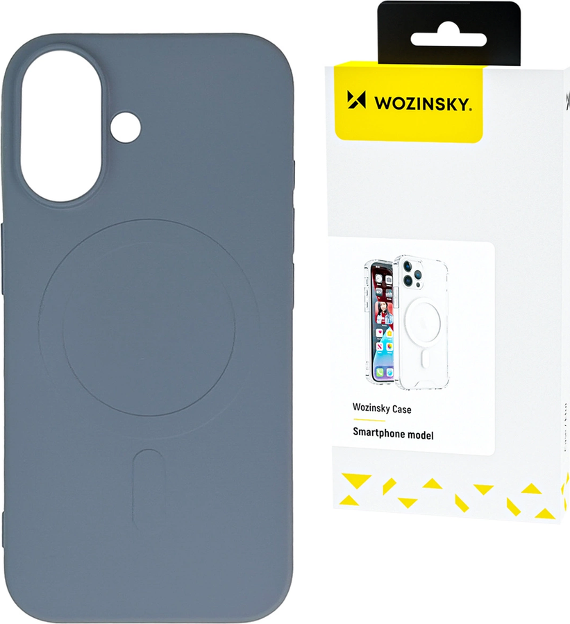Silikonový kryt Wozinsky Magsafe Magnetický kryt pro Samsung Galaxy S25 - šedý