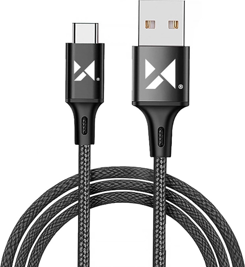 Wozinsky kabel USB - USB typu C 2,4A 2m černý (WUC-C2B)