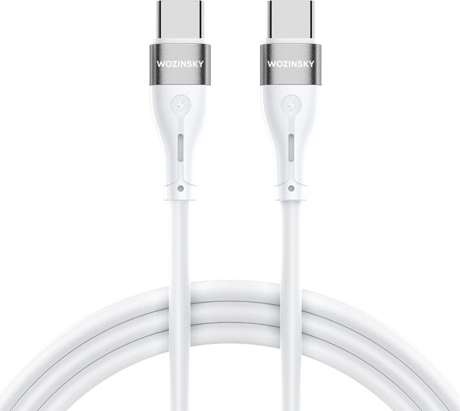 Kabel Wozinsky WSTCC1 USB-C / USB-C PD 65W dlouhý 1 m - bílý