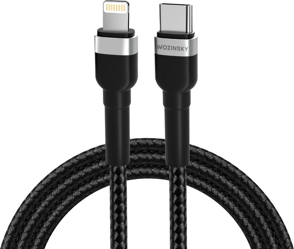 Kabel Wozinsky WNBCL1 Lightning / USB-C PD 30W 1 m - černý