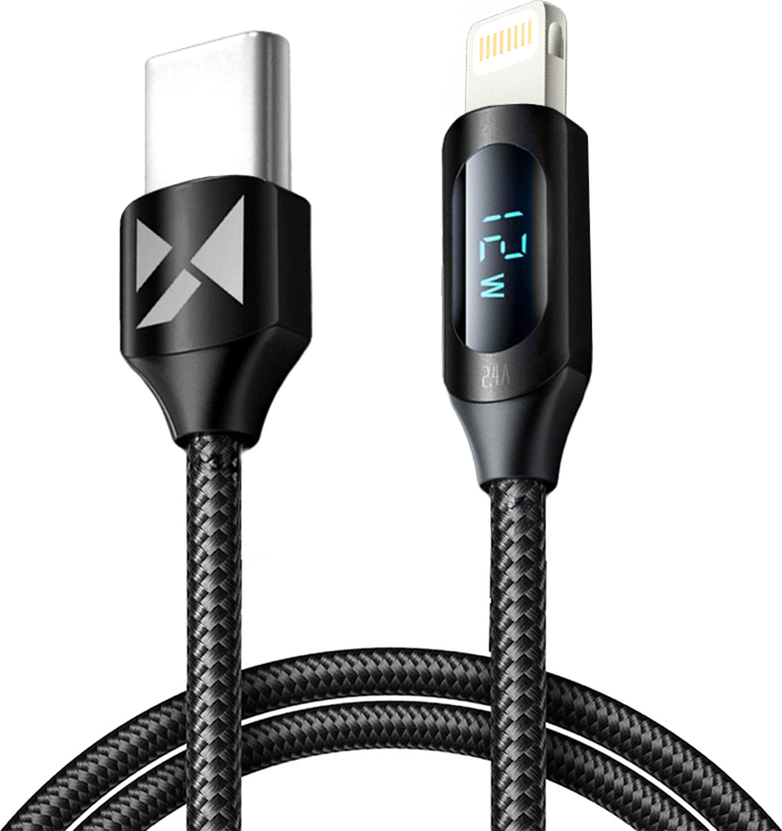 Wozinsky WUCLC1 Lightning - USB-C kabel 36W 480Mb/s 1m - černý