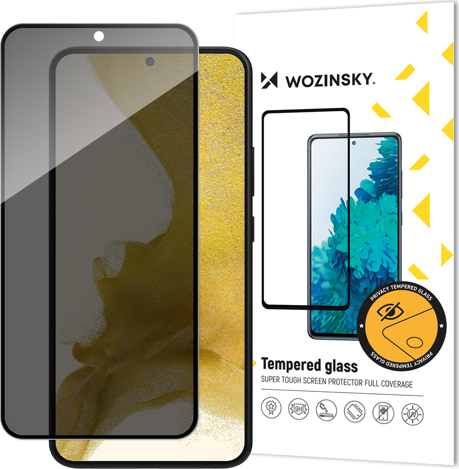 Tvrzené sklo Wozinsky Privacy Glass pro Samsung Galaxy S22+ s filtrem soukromí Anti Spy