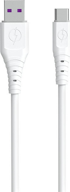 Kabel Dudao USB - USB Type-C 6A 1 m bílý 480 Mbps (TGL3T)