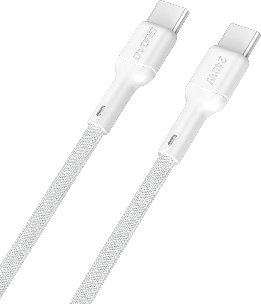 Kabel Dudao L9C Max 240W PD USB-C - USB-C 2m - bílý