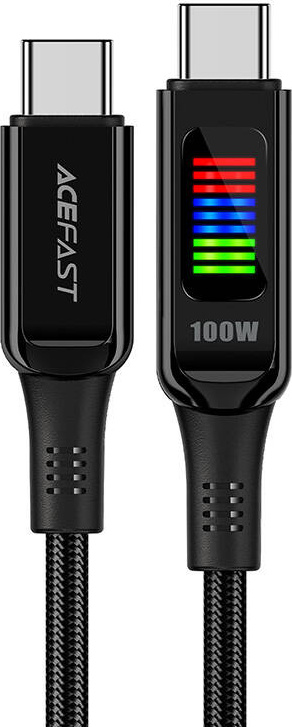 Acefast C7-03 USB-C USB-C 100W 1.2m cable with display - black
