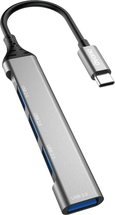 Dudao HUB 4v1 USB-C - 4x USB-A (3x USB2.0 / USB3.0) 6,3cm černý (A16T)