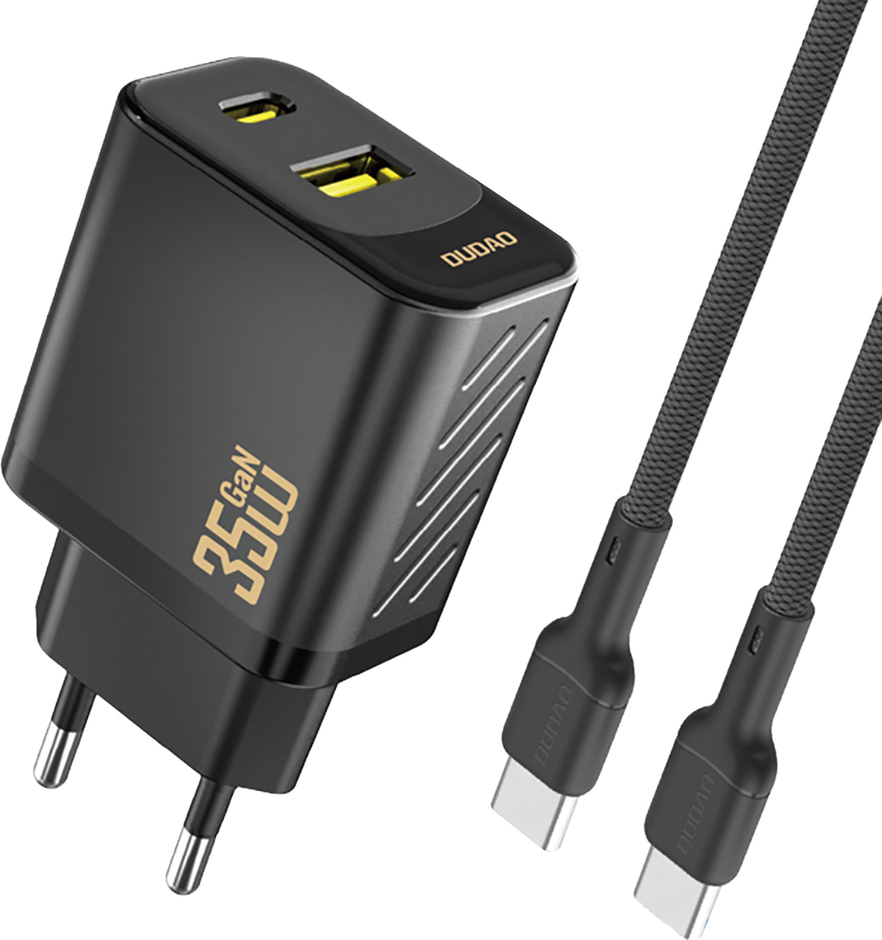 Dudao A27 MaxC 35W nabíječka do zásuvky + kabel USB-C - černá