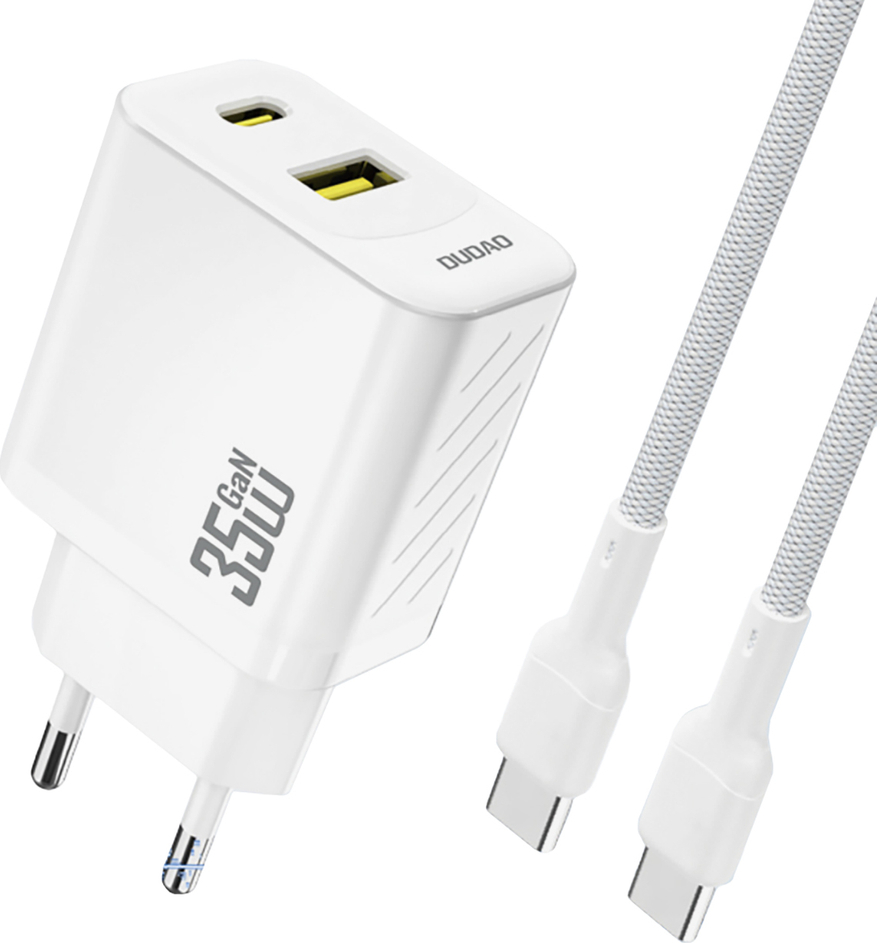 Dudao A27 MaxC 35W nabíječka do zásuvky + kabel USB-C - bílá