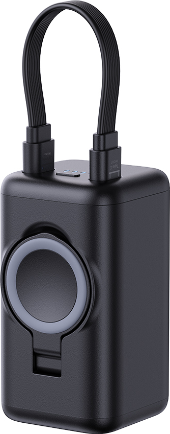 Bezdrátová powerbanka Joyroom JR-W13 5000mAh pro Apple Watch + USB-C a Lightning – černá