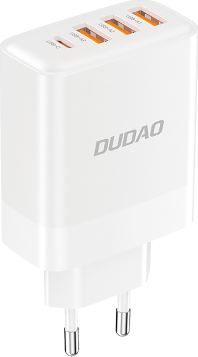Síťová nabíječka Dudao A5HEU 3x USB-A 1x USB-C PD20W - bílá