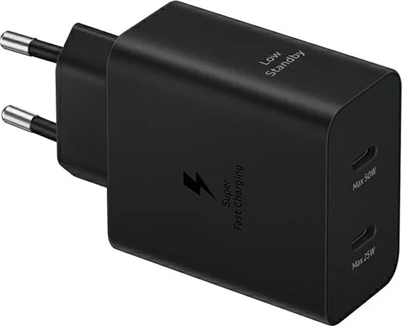 Samsung Power Adapter Duo EP-T5020XBEGEU síťová nabíječka 2x USB-C 50W - černá