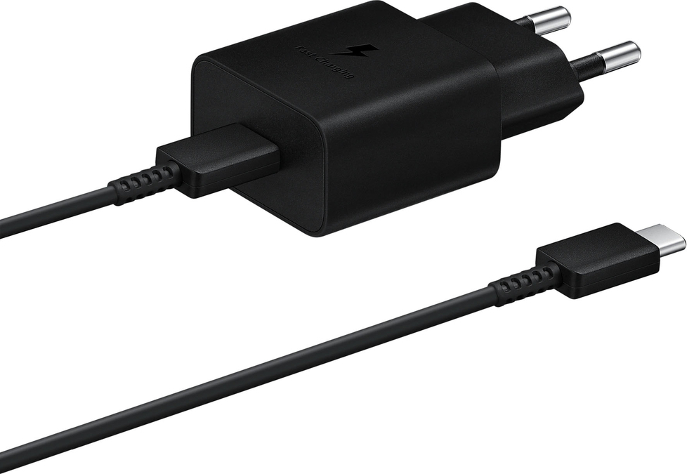 Samsung EP-T1510XBEGEU 15W PD USB-C AFC síťová nabíječka s kabelem USB-C - černá
