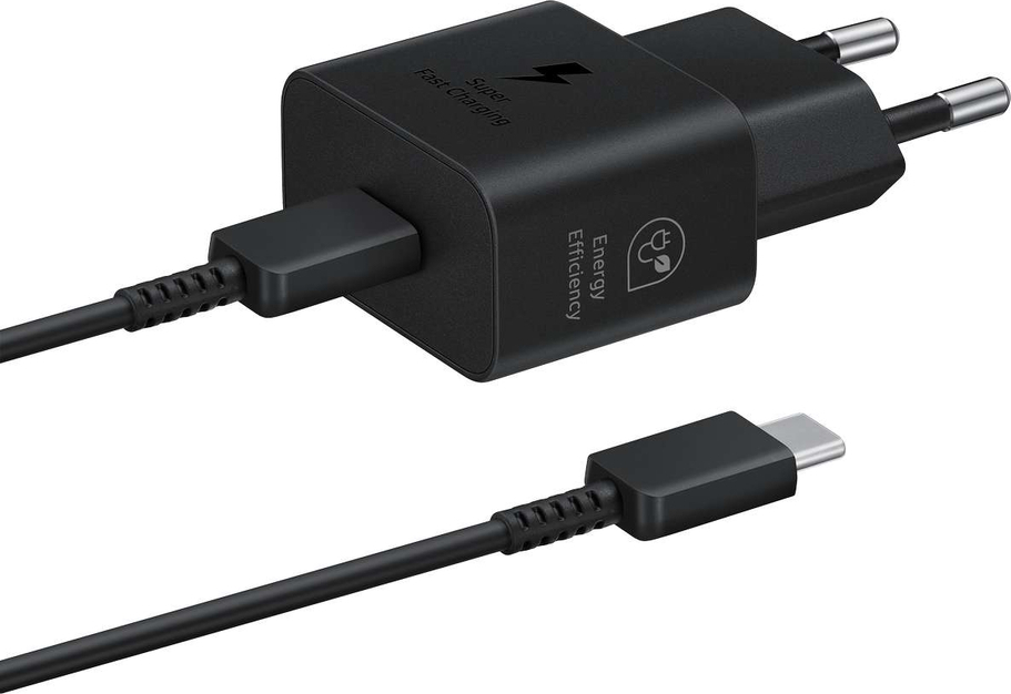 Nabíječka Samsung EP-T2510XBEGEU 25W SFC GaN s kabelem USB-C - černá