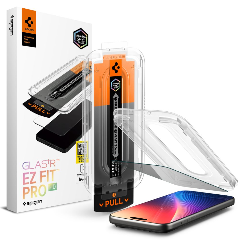 ZATMAVUJÍCÍ TVRZENÉ SKLO SPIGEN GLAS.TR ”EZ FIT PRO” IPHONE 16 PRO / 17 / 17 PRO PRIVACY
