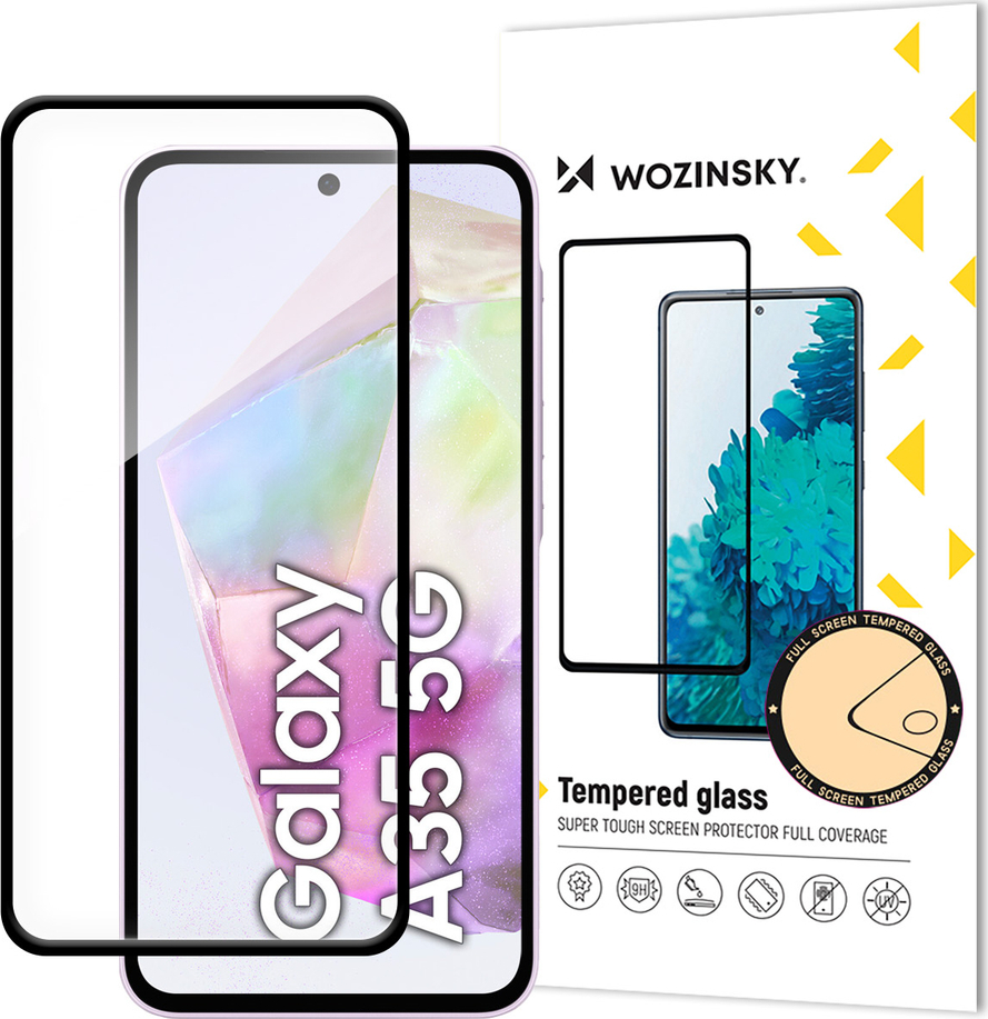Tvrzené sklo Wozinsky Full Glue pro Samsung Galaxy A35 s černým rámečkem