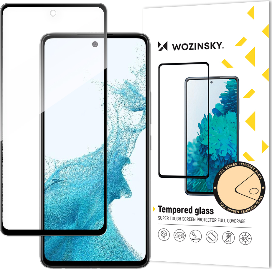 Tvrzené sklo Wozinsky Super Tough Full Glue na celou obrazovku s rámečkem, vhodné pro Samsung Galaxy A53 5G, černé