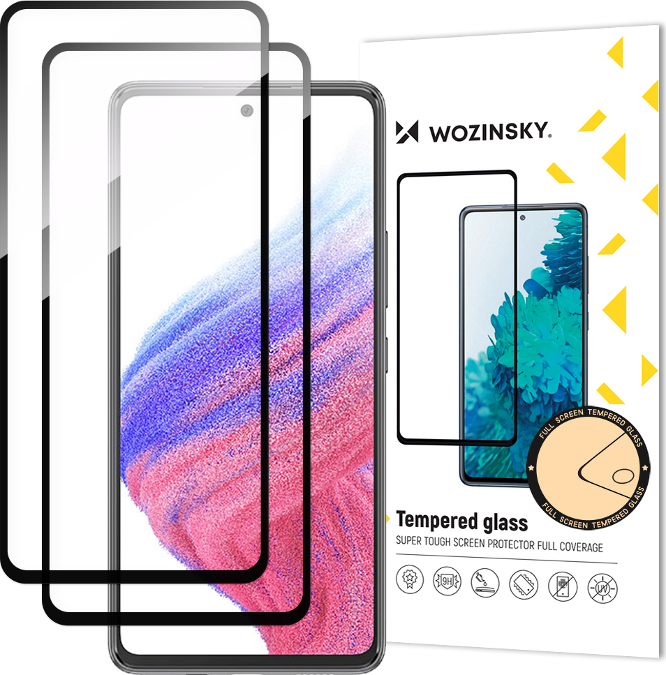 Tvrzené sklo Wozinsky 2x Full Glue pro Samsung Galaxy A54 5G 9H s černým rámečkem na celou obrazovku
