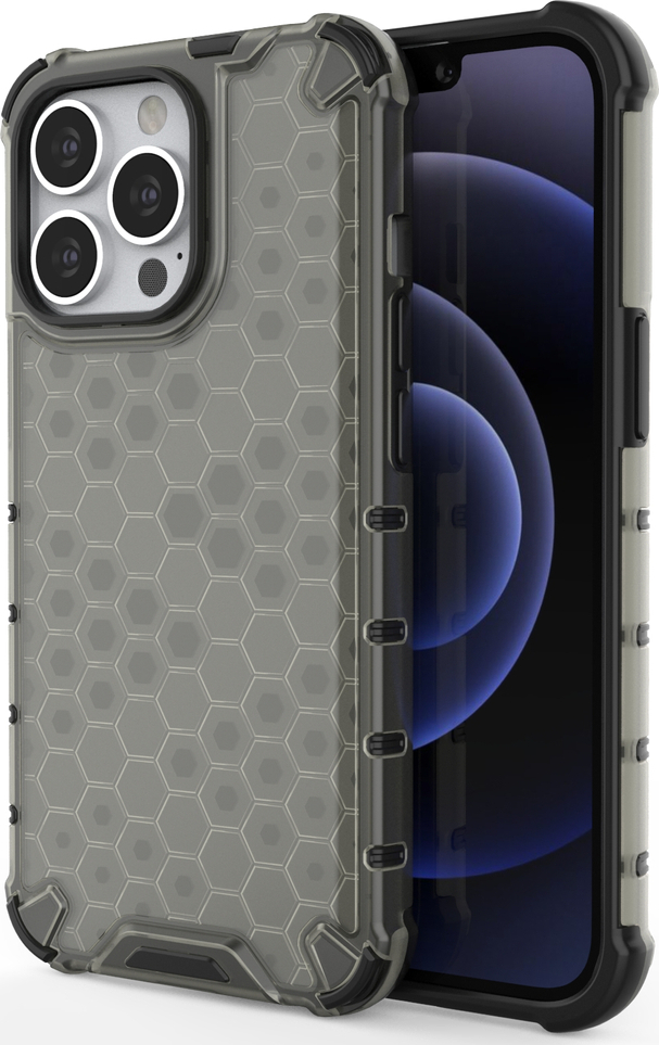 Kryt Honeycomb s TPU Bumperem pro iPhone 13 Pro, černý