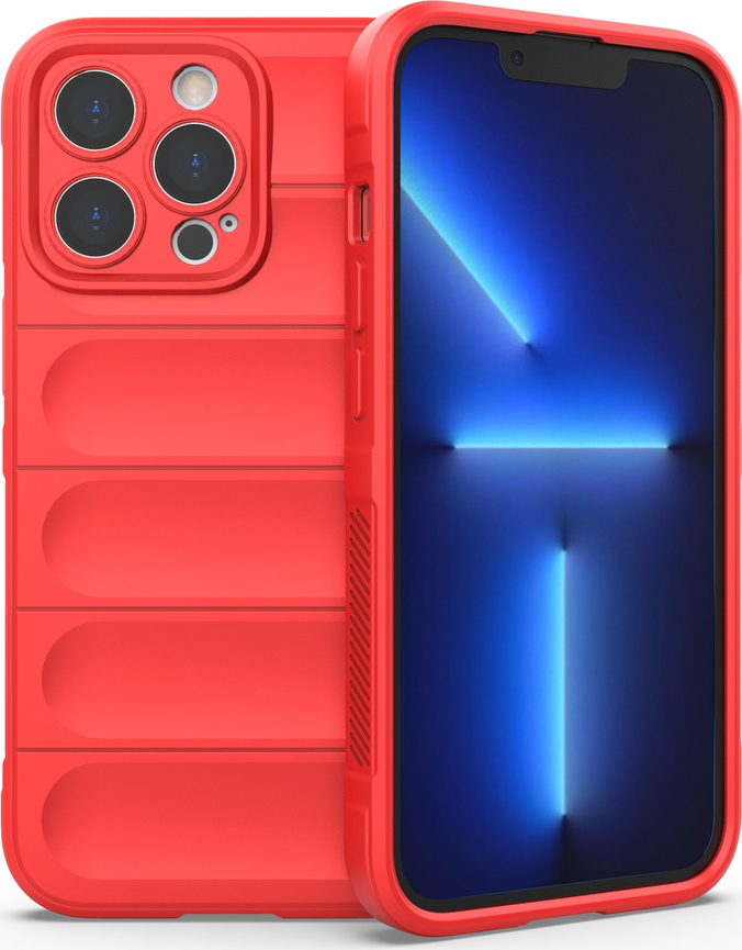 Pouzdro Magic Shield pro iPhone 13 Pro, flexibilní obrněný kryt, červený