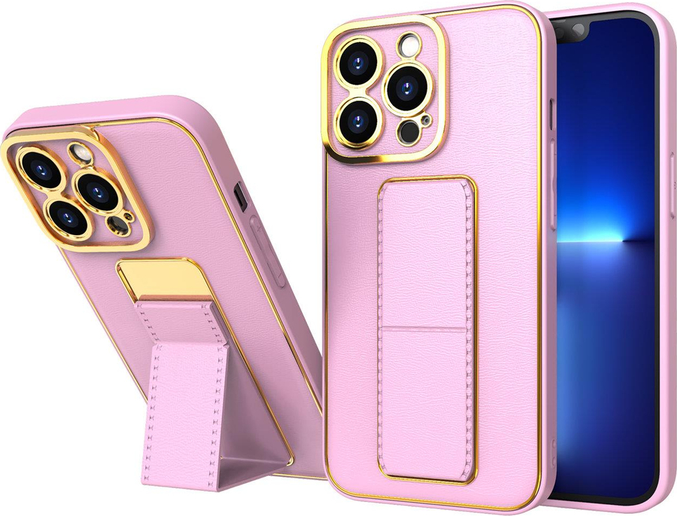 New Kickstand pouzdro s stojánkem pro iPhone 13 Pro Max růžové