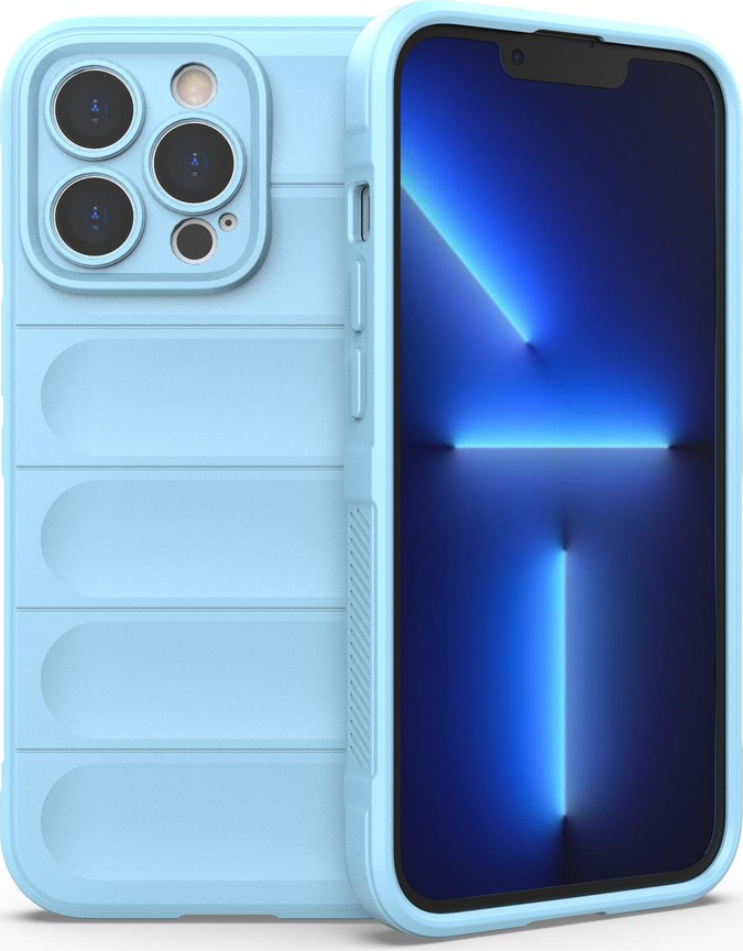 Pouzdro Magic Shield pro iPhone 13 Pro Max flexibilní obrněný kryt světle modrý
