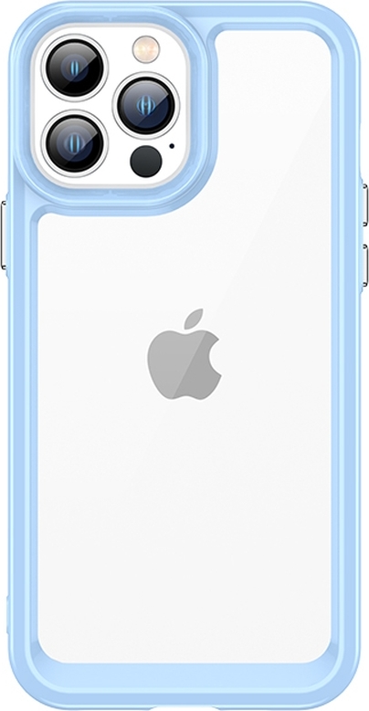 Pouzdro Outer Space pro iPhone 13 Pro Max s pevným krytem a gelovým rámem modré