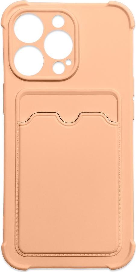 Pouzdro Card Armor s visačkou pro iPhone 13 Mini, silikonové, s peněženkou na karty, airbag Armor, růžové