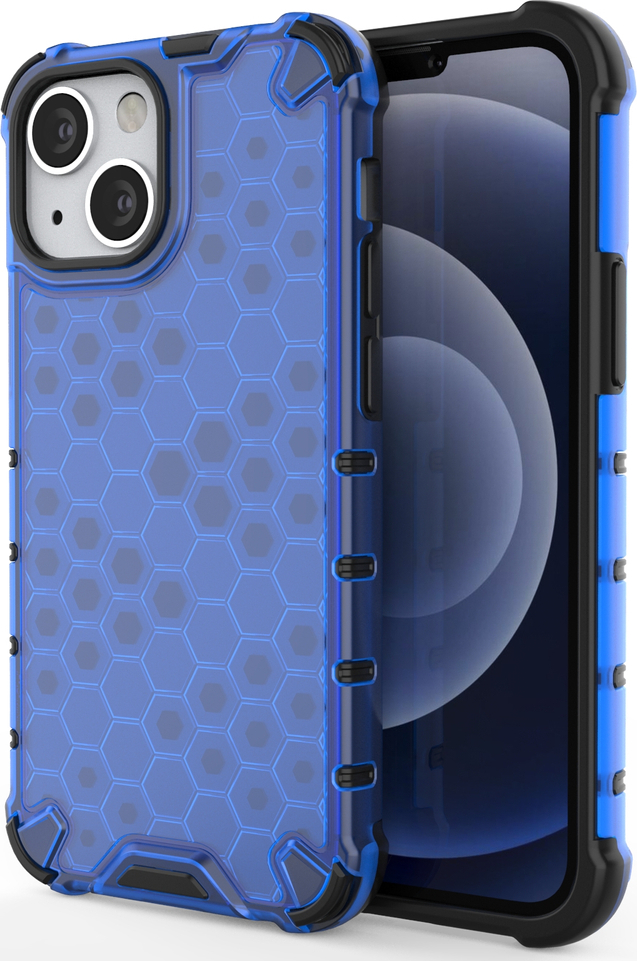 Kryt Honeycomb s TPU Bumperem pro iPhone 13 mini modrý