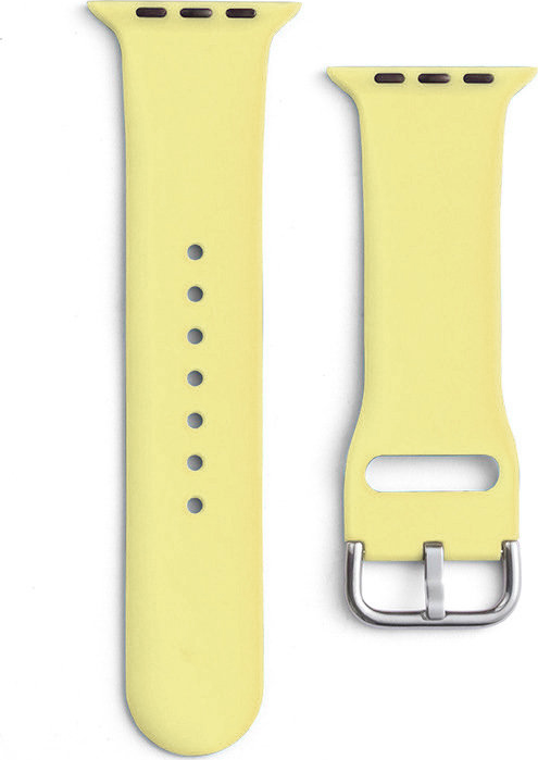 Silikonový řemínek APS pro Apple Watch 42/44/45mm - žlutý