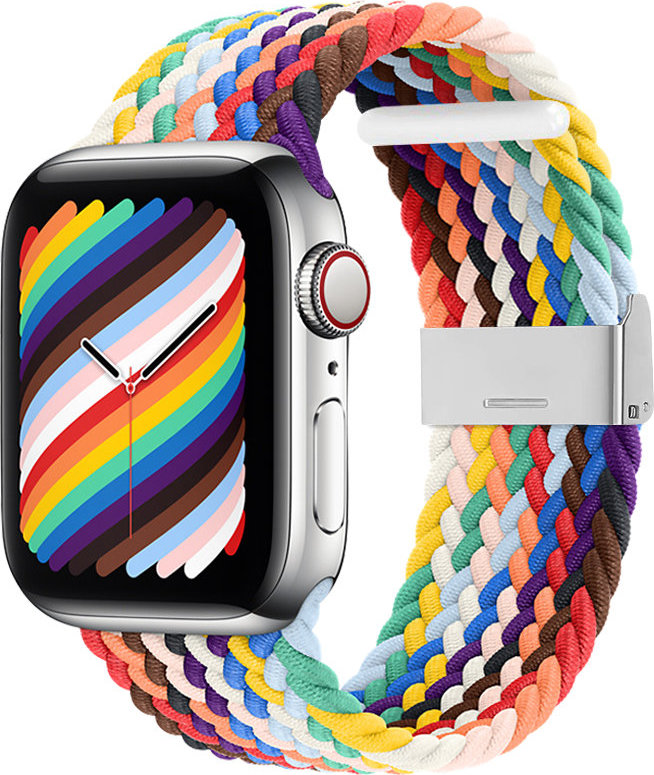 Pletený látkový řemínek, náramek, látkový řemínek pro Apple Watch 38 / 40 / 41 mm - vícebarevný