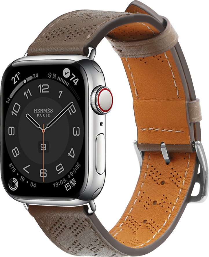 Kožený řemínek pro Apple Watch 38 / 40 / 41 mm - tmavě hnědý