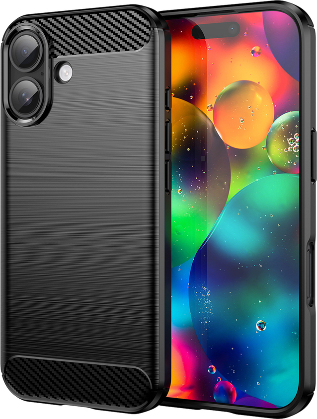 Karbonový kryt pro iPhone 17 - černý