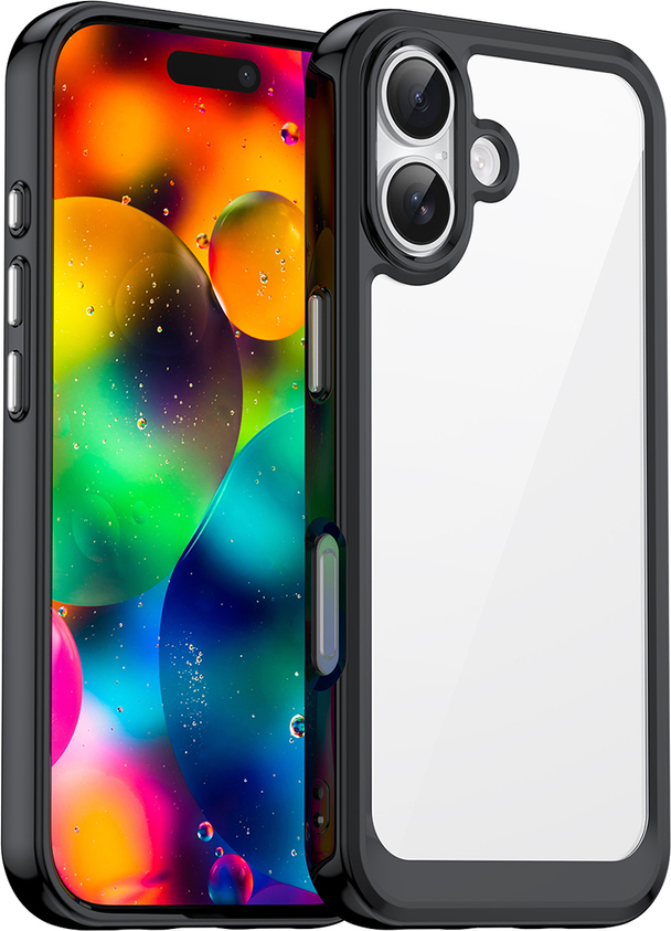 Kryt Outer Space pro iPhone 17 - černý průhledný