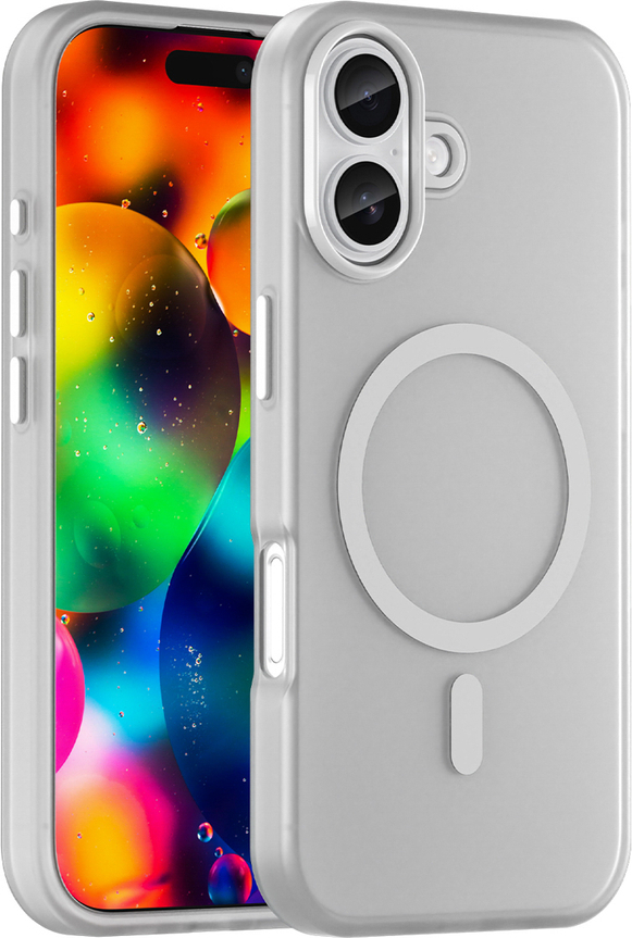 Magnetický abrazivní kryt pro iPhone 17 kompatibilní s MagSafe - matně bílý