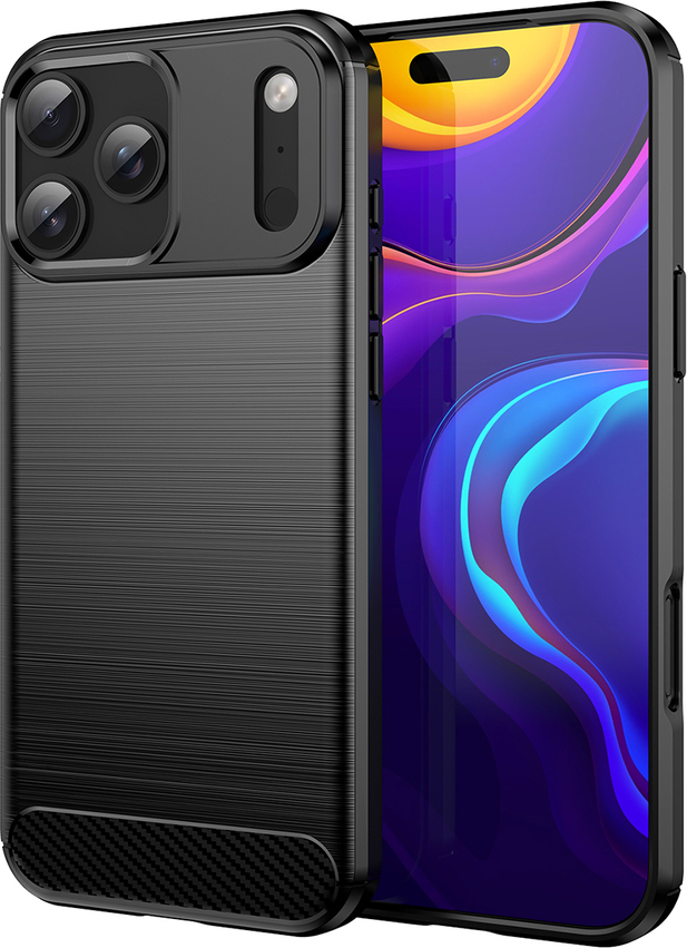 Karbonový kryt pro iPhone 17 Pro Max - černý