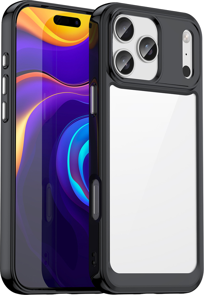 Kryt Outer Space pro iPhone 17 Pro Max - černý a průhledný