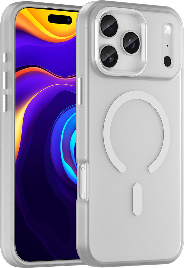 Magnetický abrazivní kryt pro iPhone 17 Pro Max kompatibilní s MagSafe - matně bílý