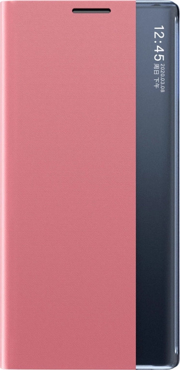 Nový kryt na spaní s flipem a stojánkem pro Samsung Galaxy S25 Edge - růžový