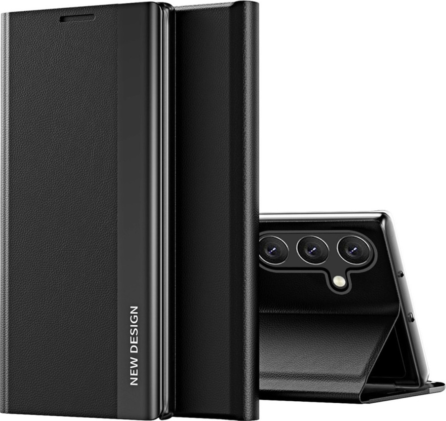 Pouzdro Sleep Pro pro Samsung Galaxy S25 Edge s výklopným stojánkem - černé