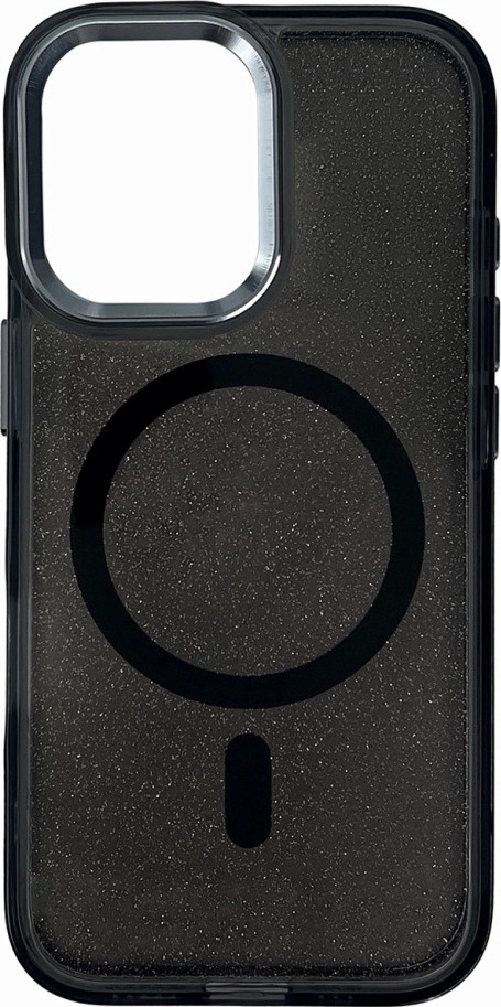 Třpytivý kryt s MagSafe pro Samsung Galaxy S25 Edge - černý