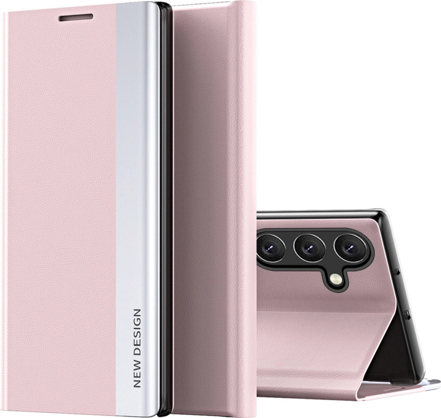 Pouzdro Sleep Pro pro Samsung Galaxy S25 Edge s výklopným stojánkem - růžové