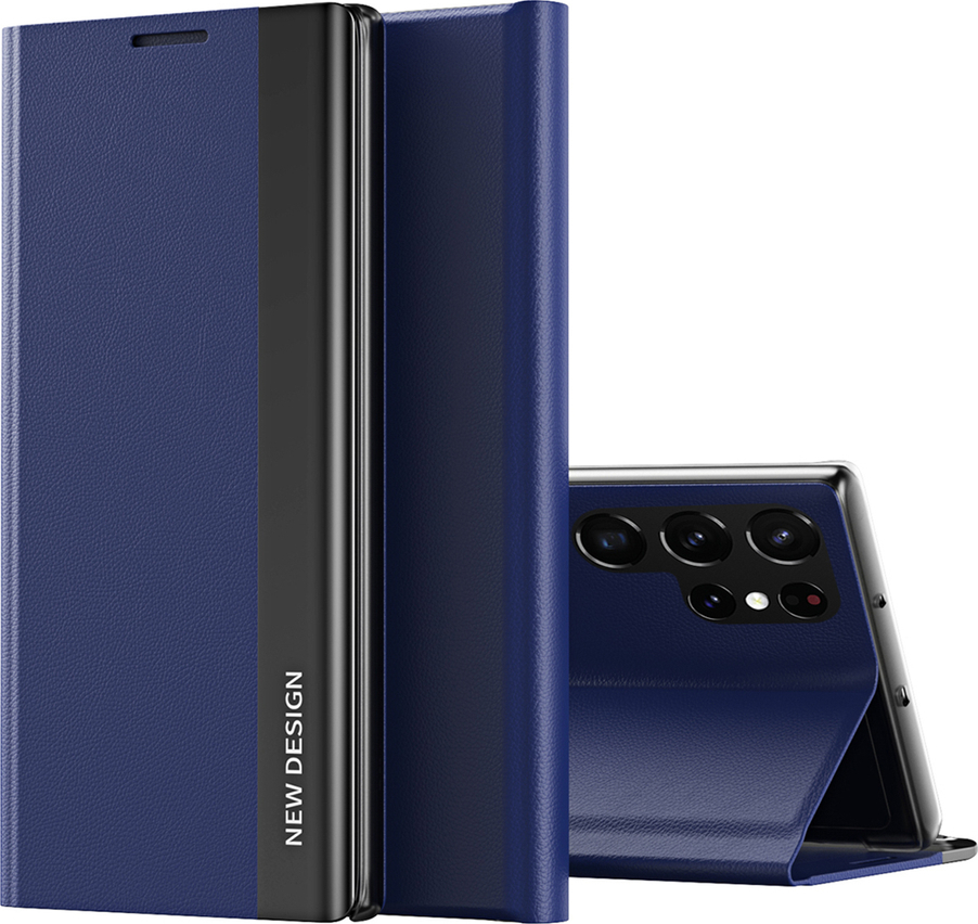 Pouzdro Sleep Case Pro pro Samsung Galaxy S25 Ultra s výklopným stojánkem - modré
