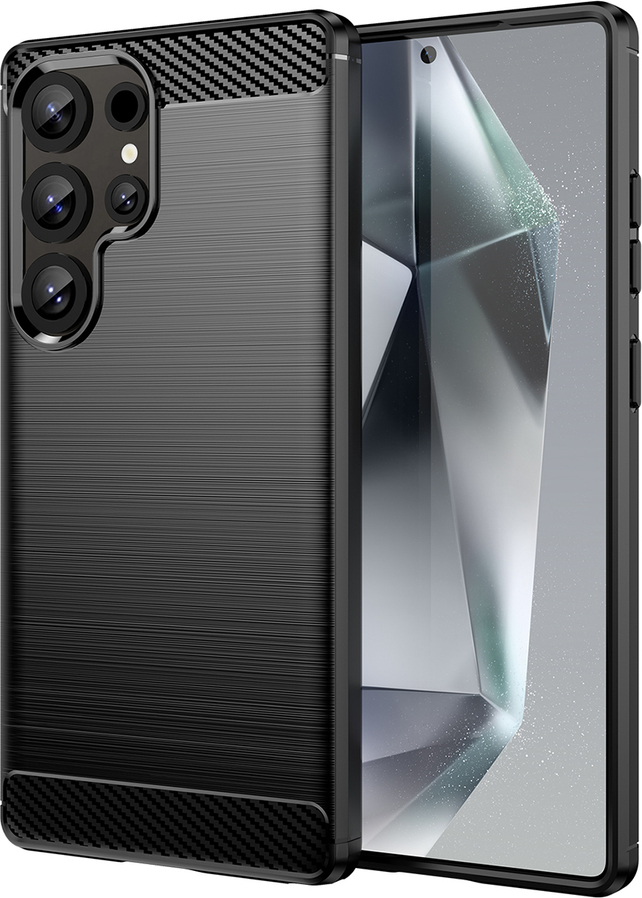 Karbonový kryt pro Samsung Galaxy S25 Ultra - černý