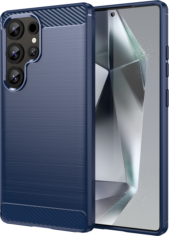 Karbonový kryt pro Samsung Galaxy S25 Ultra - modrý