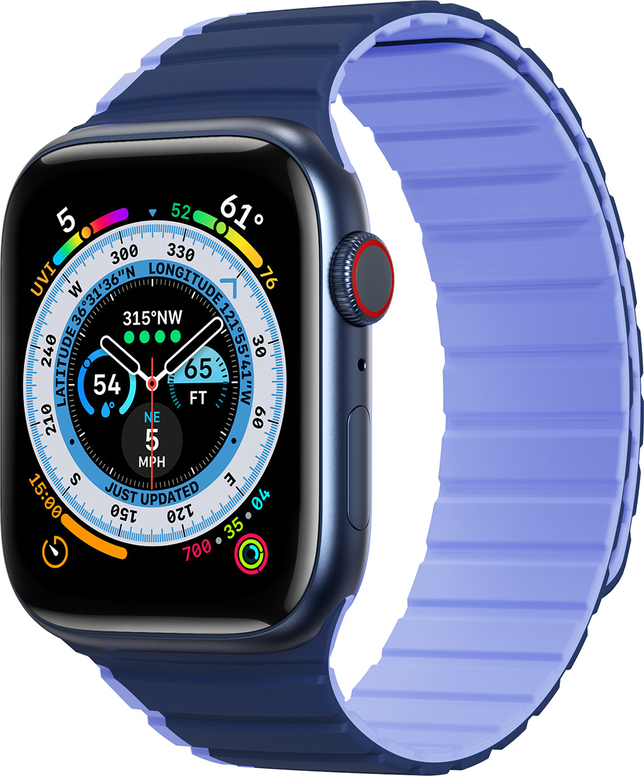 Magnetický řemínek pro Apple Watch Ultra, SE, 9, 8, 7, 6, 5, 4, 3, 2, 1 (49, 45, 44, 42 mm) Dux Ducis (verze LD) - modrý