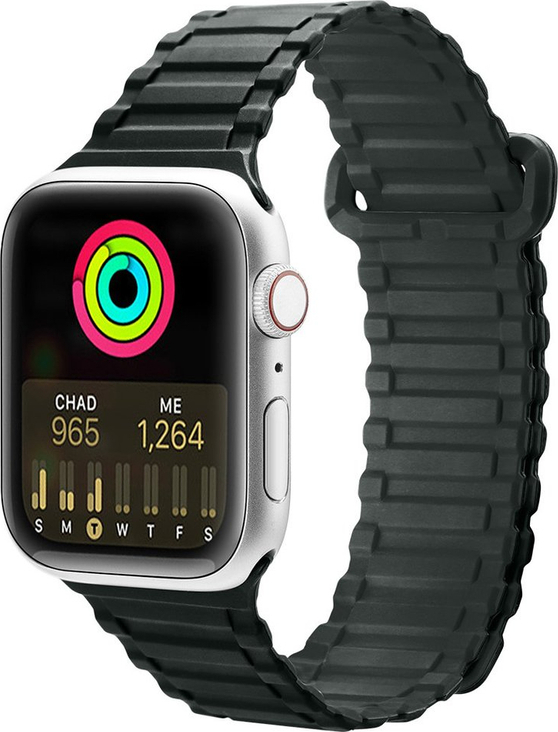 Řemínek Dux Ducis Strap (verze Armor) pro Apple Watch Ultra, SE, 9, 8, 7, 6, 5, 4, 3, 2, 1 (49, 45, 44, 42 mm) silikonový magnetický řemínek zelený