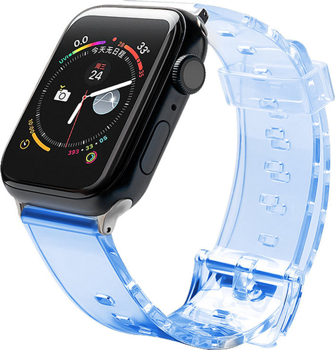 Silicone Strap Bracelet Bracelet Strap Light for Apple Watch 42 / 44 mm - Blue