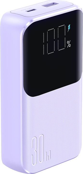 Mini powerbanka Joyroom JR-PBC07 20000mAh 30W s kabely USB-C a Lightning - fialová