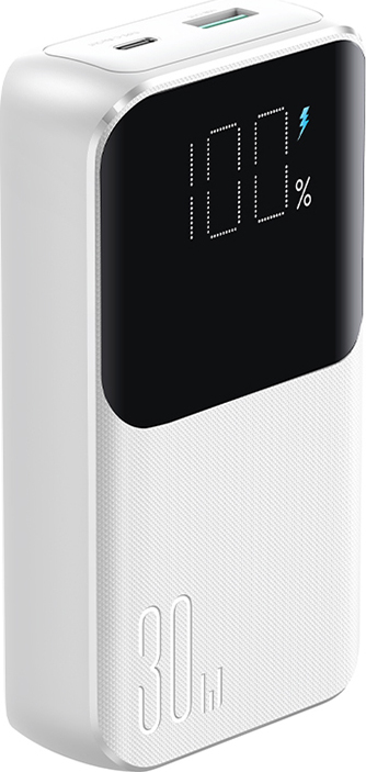Mini powerbanka s vestavěnými kabely Joyroom JR-PBC06 30W 10000mAh - bílá
