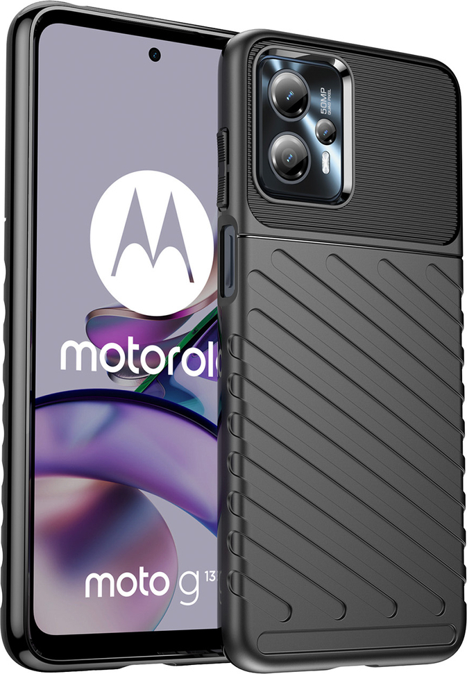 Silikonové pouzdro Thunder Case pro Motorola Moto G13, černé